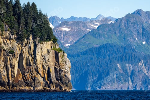 Preview: Rock Cliffs and Mountains in Kenai Fjords National Park