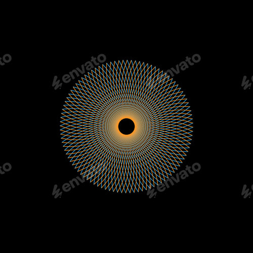 Preview: Simple composition of abstract radial grid and lights