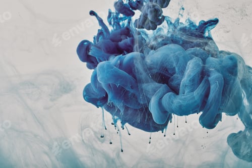 Preview: background with blue smoky paint splash