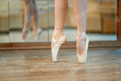Preview: beautiful legs of dancer in pointe