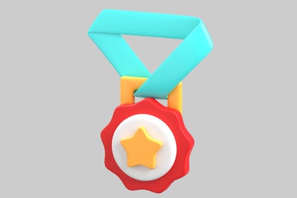 Preview: Medal with a ribbon and a star