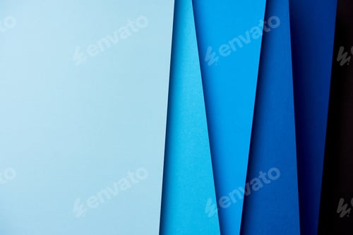 Preview: Abstract background with paper sheets in blue tones