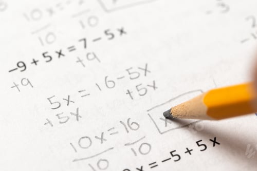 Preview: Algebra mathematic exercise test paper