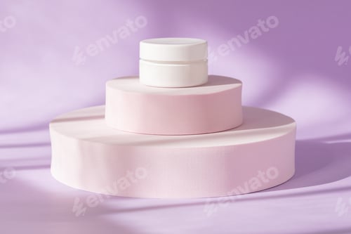 Preview: Blank skin care product template, luxury skincare body moisturizer bottle. Beauty cosmetic cream jar