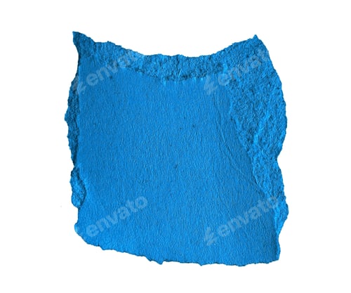 Preview: blue pieces of sheet of paper on white isolated background