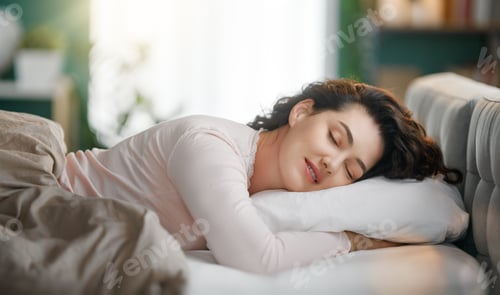 Preview: woman is sleeping in the bedroom
