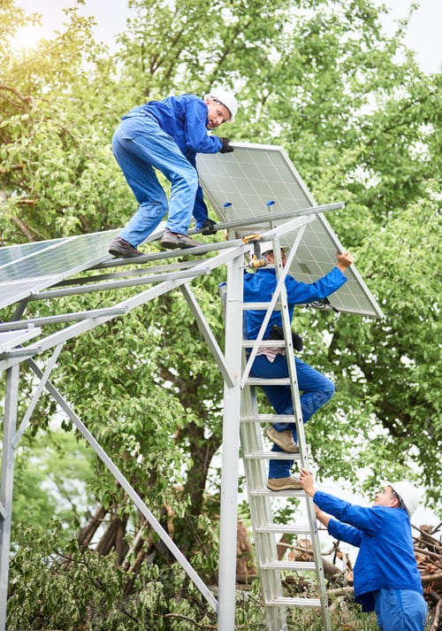Preview: Installing of solar photo voltaic panel system