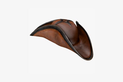 Preview: Leather hat with silver star buckle