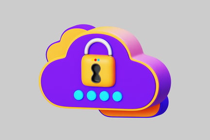 Preview: Purple cloud with padlock