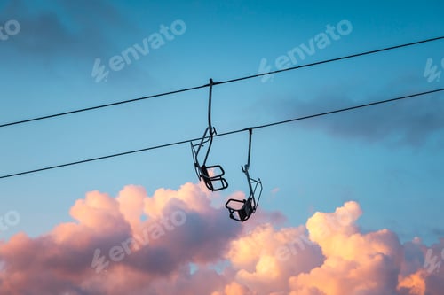 Preview: Chairlift Over Clouds at Sunset
