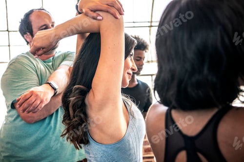 Preview: Group stretching class