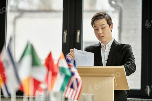 Preview: Young Diplomat Delivers Speech at Model UN Conference