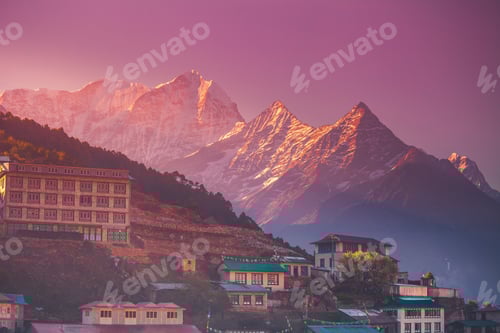 Preview: Amazing sunrise view of Namche Bazaar village