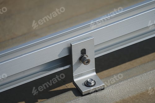 Preview: Install aluminum rails to support for solar cell panels.