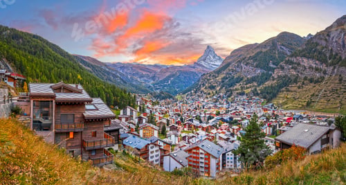Preview: Zermatt, Switzerland Alpine Village with the Matterhorn