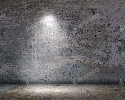 Preview: Grunge Concrete Wall with Light Beam Effect Background
