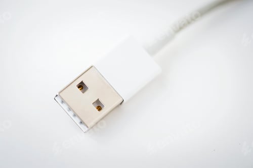 Preview: Closeup of mobile charger wire