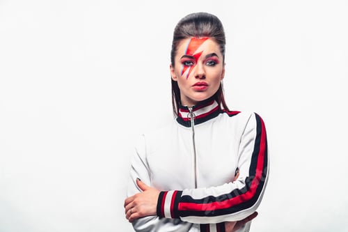 Preview: Portrait of a beautiful girl with make-up indoors
