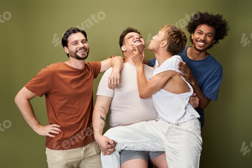 Preview: Friends celebrating pride with joy and love in a vibrant and inclusive setting