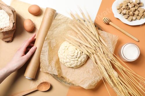 Preview: Concept of accessories for cooking and baking - baking paper