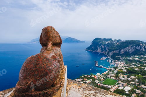 Preview: Majestic Sphynx Sculpture in Capri island
