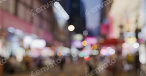 Preview: Blur view of city street night