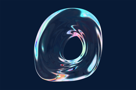 Preview: Minimal Iridescent Torus Abstract Shape