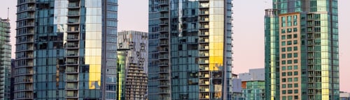 Preview: Residential Highrise Apartment Buildings in Coal Harbour, Downtown Vancouver, BC, Canada.
