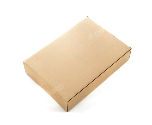 Preview: cardboard box isolated on white