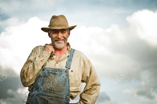 Preview: 1930s farmer smiling at the camera
