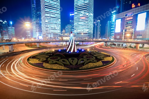 Preview: shanghai downtown at night