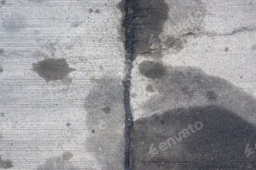 Preview: Stains of engine oil from car on cement floor under car