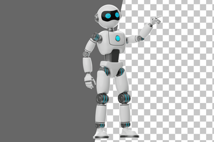 Preview: Robot Pointing Forward 3D Illustration