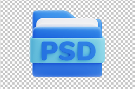 Vista previa: Icono 3D de la carpeta de Photoshop