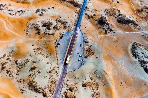 Preview: the desert landscape of the red planet similar to Mars. Teide National Park on the island of