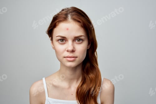 Preview: beautiful woman hygiene treatment isolated background