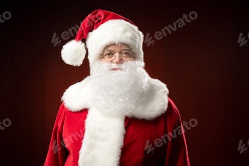 Preview: Portrait of Santa Claus looking at camera