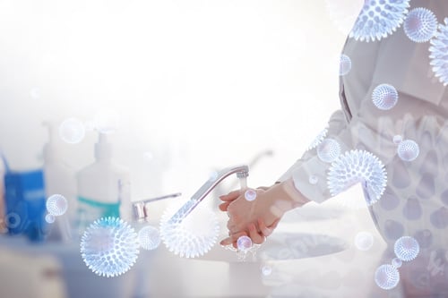 Preview: Concept Wash Hands Coronavirus, Protection, Medina, Clinic Person Wash Hands