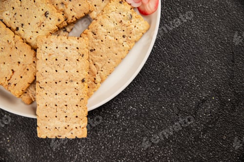Preview: cracker whole grain healthy food durum wheat cookies tasty snack fresh gourmet food