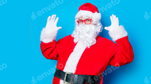 Preview: Funny Santa Claus have a fun with red eyeglasses