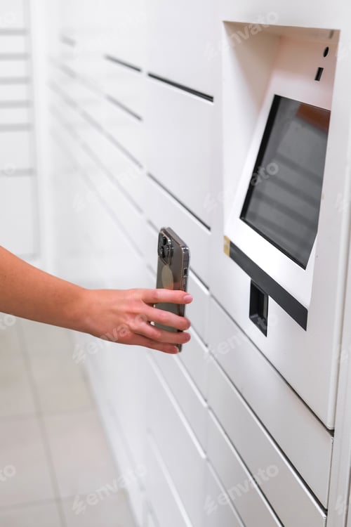 Preview: Contactless delivery uses open smart parcel locker pickup last mile commerce service returns