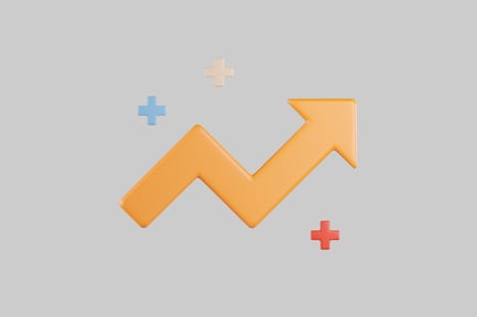 Preview: Rising Finance Chart with Plus Symbols