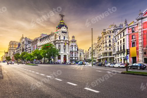 Preview: Madrid, Spain cityscape a