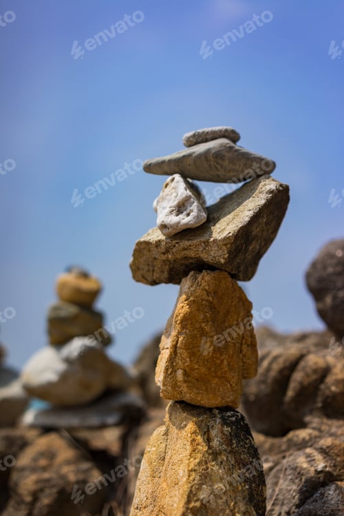 Preview: Balanced stones on the beach