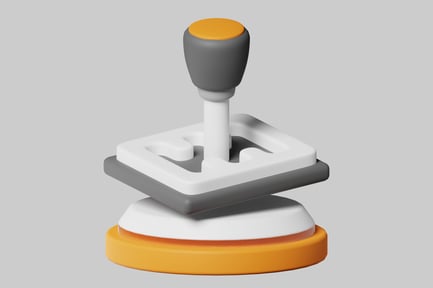 Preview: Manual car gear shifter orange