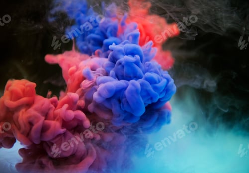 Preview: Abstract blue and orange cloud