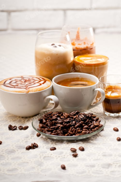 Preview: selection of different coffee type