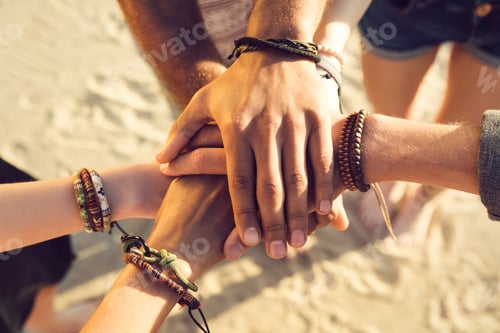 Preview: Close up of hands holding together