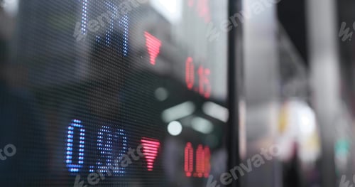 Preview: Stock market prices show on display