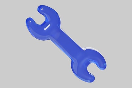 Preview: Blue plastic wrench tool